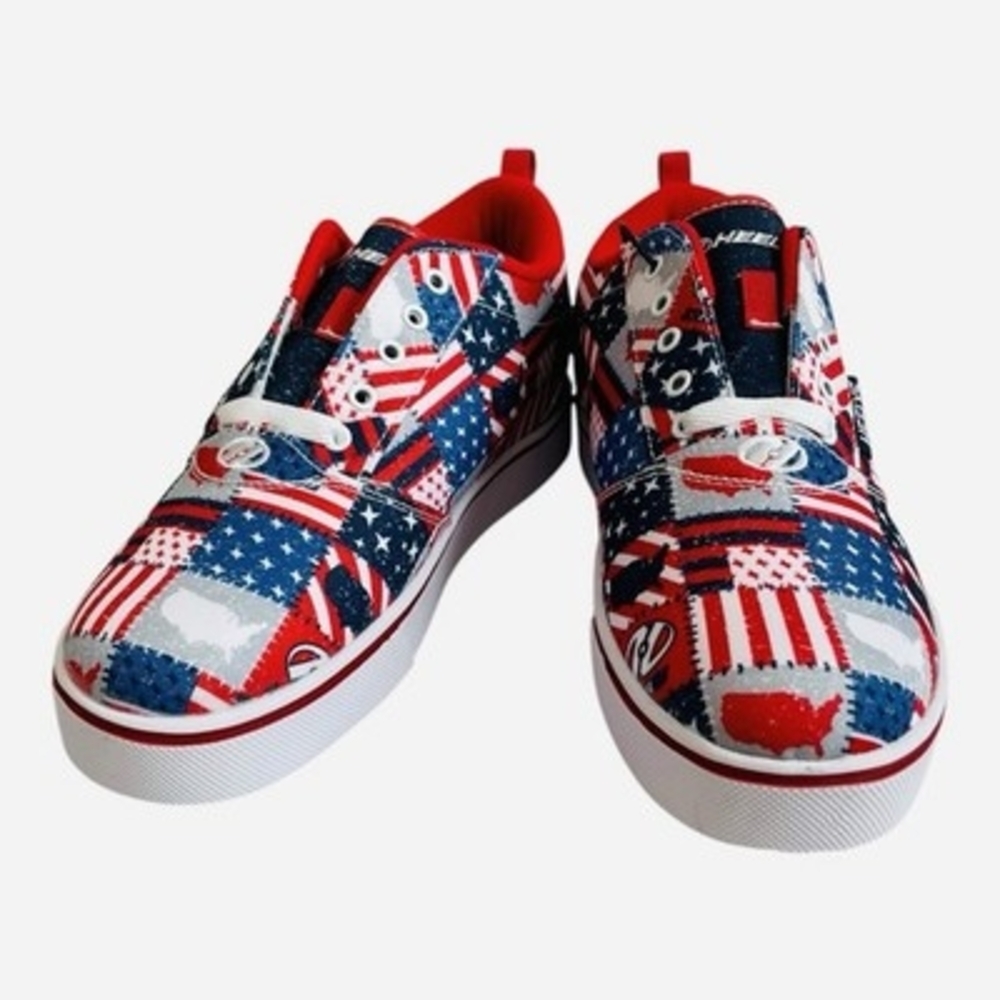 Heelys Pro 20 Prints American Flag USA Patchwork Skate Shoes Womens 9 NIB - Picture 8 of 12